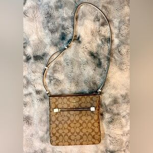 Coach Brown Patterned Crossbody Bag